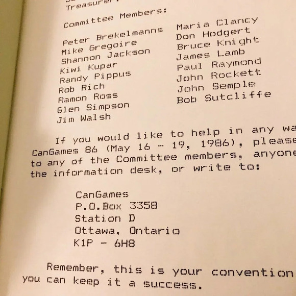 Vintage 1985 CanGames 85 Booklet Annual Gaming Convention - Picture 10 of 12